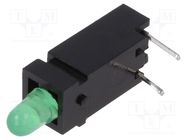 LED; in housing; 2.8mm; No.of diodes: 1; green; 20mA; 40°; 10÷20mcd 