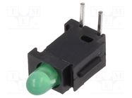 LED; in housing; 2.8mm; No.of diodes: 1; green; 20mA; 40°; 10÷20mcd 