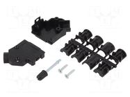 Enclosure for connectors: D-Sub; D-Sub 9pin; angled 45° AMPHENOL COMMUNICATIONS SOLUTIONS