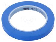 Tape: marking; blue; L: 33m; W: 12mm; Thk: 0.13mm; 2.5N/cm; 130% 3M