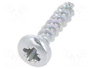 Screw; 3x12; Head: cheese head; Pozidriv; PZ1; steel; zinc; SPAX® BOSSARD