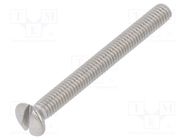 Screw; M4x40; Head: countersunk; slotted; 1mm; A2 stainless steel BOSSARD