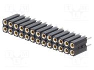 Connector: pin strips; socket; female; PIN: 26; straight; 2.54mm 