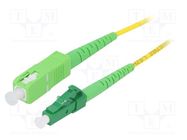 Fiber patch cord; OS2; LC/APC,SC/APC; 0.5m; LSZH; yellow LOGILINK