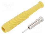 Socket; 2mm banana; 6A; 60VDC; Overall len: 39mm; yellow; on cable HIRSCHMANN T&M