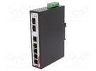 Switch Ethernet; unmanaged; Number of ports: 7; 12÷48VDC; 7W; IP30 Comparta