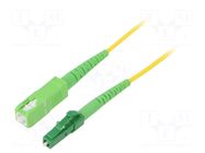 Fiber patch cord; OS2; LC/APC,SC/APC; 20m; 9/125um; LSZH; green LOGILINK