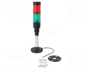 Signalling column; red/green; LED; 24VDC; 24VAC; HBJD-40; 40mm ONPOW
