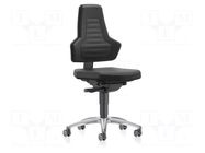 Chair; ESD; Back dim: 530mm; 450÷600mm; black; <1MΩ EUROSTAT GROUP