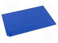 Mat: floor; contamination control; Thk: 1.2mm; blue; W: 600mm; 30s. EUROSTAT GROUP