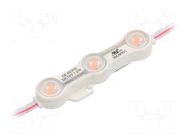 LED; pink; 1.2W; IP68; 160°; No.of diodes: 3; 5730; 66x15mm; 12VDC IPIXEL LED