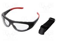 Safety spectacles; Lens: transparent; Resistance to: UV rays LAHTI PRO