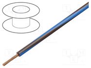 Wire; H05V-K,LgY; stranded; Cu; 0.75mm2; PVC; brown-blue; 300V,500V BQ CABLE