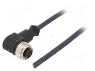 Connection lead; M12; PIN: 4; angled; 10m; plug; 250VAC; 4A; IP69K IGUS