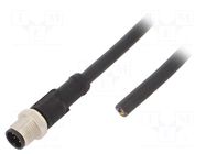 Connection lead; M12; PIN: 8; straight; 5m; plug; 30VAC; 2A; M12A AMPHENOL LTW