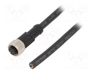 Connection lead; M12; PIN: 8; straight; 2m; plug; 30VAC; 2A; M12A AMPHENOL LTW