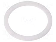 Gasket; PTFE; Thk: 3mm; Øint: 50.2mm; Øout: 61.6mm; M50; white LAPP