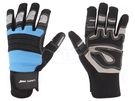 Protective gloves; Size: 11; black/blue; microfiber,plastic LAHTI PRO