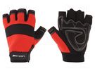 Protective gloves; Size: 8; black-red; microfiber,plastic LAHTI PRO