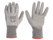 Protective gloves; Size: 11; grey; composite fibre LAHTI PRO