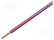 Wire; H05V-K,LgY; stranded; Cu; 0.35mm2; PVC; red-violet; 300V,500V BQ CABLE