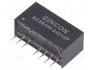 Converter: DC/DC; 3W; Uin: 9÷36VDC; Uout: 12VDC; Uout2: -12VDC; SIP8 CINCON