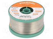 Soldering wire; tin; Sn99,3Cu0,7; 0.7mm; 250g; lead free; reel STANNOL