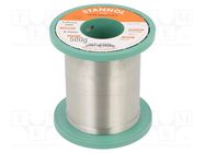 Soldering wire; tin; Sn96,5Ag3Cu0,5; 0.7mm; 500g; lead free; reel STANNOL