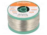 Tin; lead free; Sn99Cu0,7Ag0,3; 0.5mm; 250g; reel; 2.5%; Flux: SW33 STANNOL