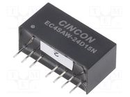 Converter: DC/DC; 5/6W; Uin: 9÷36V; Uout: 15VDC; Uout2: -15VDC; SIP8 CINCON