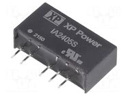 Converter: DC/DC; 1W; Uin: 24VDC; Uout: 5VDC; Uout2: -5VDC; SIP; THT XP POWER