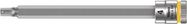 8740 A HF Zyklop bit socket with holding function, 1/4" drive, 4.0x100.0, Wera