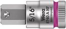 8740 A HF Zyklop bit socket with holding function, 1/4" drive, 5/16"x28.0, Wera