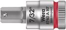 8740 A HF Zyklop bit socket with holding function, 1/4" drive, 7/32"x28.0, Wera