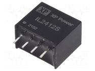 Converter: DC/DC; 2W; Uin: 24VDC; Uout: 12VDC; Iout: 168mA; SIP; THT XP POWER