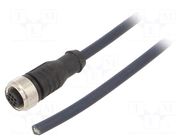Cable: for sensors/automation; M12; PIN: 5; straight; 3m; plug; 4A IGUS