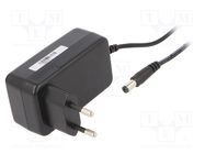 Power supply: switched-mode; mains,plug; 24VDC; 1A; 24W; Plug: EU POS
