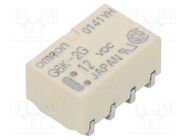 Relay: electromagnetic; DPDT; Ucoil: 12VDC; Icontacts max: 1A; G6K OMRON Electronic Components