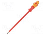 Screwdriver; insulated; slot; 5,5x1,0mm; Blade length: 200mm WERA