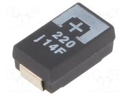 Capacitor: tantalum-polymer; 220uF; 6.3VDC; 5550mA; SMD; ±20%; 6mΩ PANASONIC