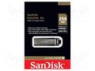 Pendrive; USB 3.2; 256GB; Extreme GO; black,silver; USB A SANDISK