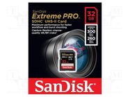 Memory card; Extreme Pro; SDHC; R: 300MB/s; W: 260MB/s; 32GB 