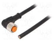 Connection lead; M12; PIN: 8; angled; 2m; plug; 30VAC; 2A; 1200; IP67 LUTRONIC