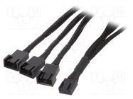 Cable: mains; 3pin male,4pin male x2,4pin female; 0.25m AKYGA