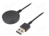 Cable: for smartwatch charging; 1m; 1A; black AKYGA