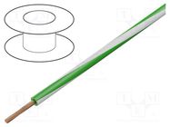 Wire; H05V-K,LgY; stranded; Cu; 0.35mm2; PVC; green-white; 200m BQ CABLE