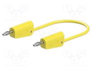 Test lead; 60VDC; 30VAC; 32A; banana plug 4mm,both sides; yellow STÄUBLI