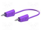 Test lead; 60VDC; 30VAC; 32A; banana plug 4mm,both sides; violet STÄUBLI