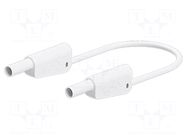 Test lead; 32A; banana plug 4mm,both sides; Len: 1m; white STÄUBLI