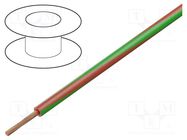 Wire; H05V-K,LgY; stranded; Cu; 1mm2; PVC; red-green; 300V,500V BQ CABLE